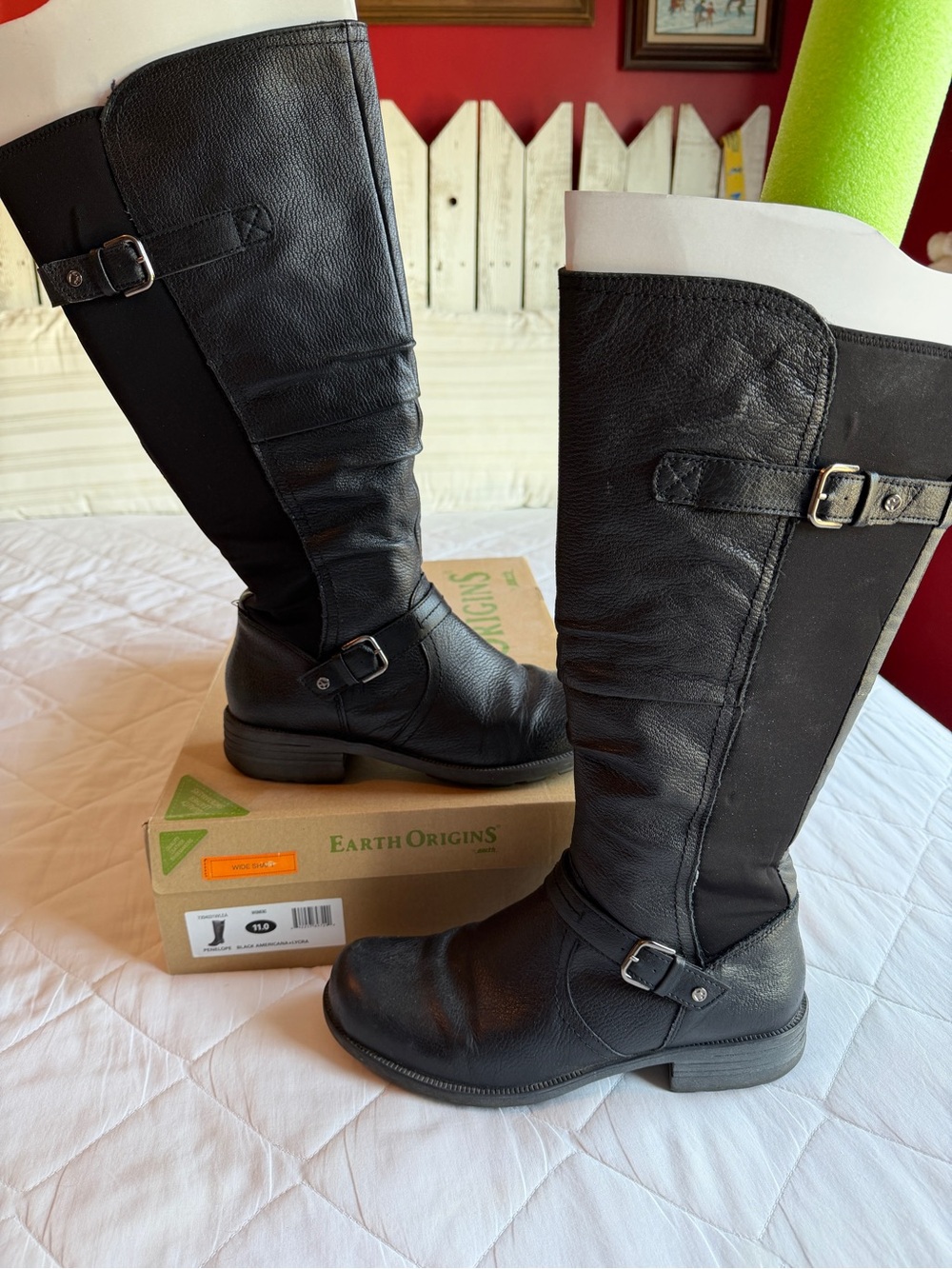 Earth Origins Women’s Black Tall Wide Calf Boots